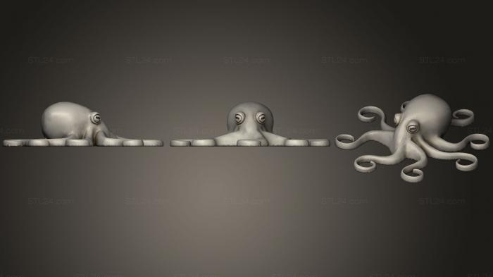 Animal figurines (Flexible Octopus, STKJ_0959) 3D models for cnc